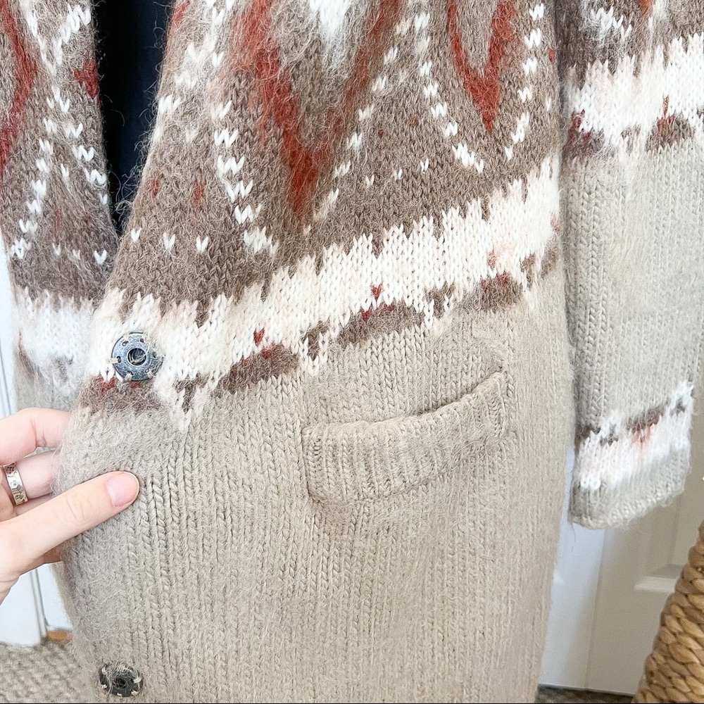 Free People Frosted Fair Isle Cardigan Jacket - Picture 6 of 11